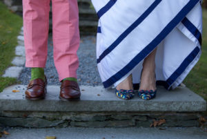 Newport Wedding ck bradley wedding dress and jcrew shoes